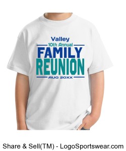 Customized Family Reunion Youth T-shirt Design Zoom