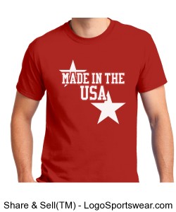 Made In The USA Design with StarsGildan Adult T-shirt Design Zoom