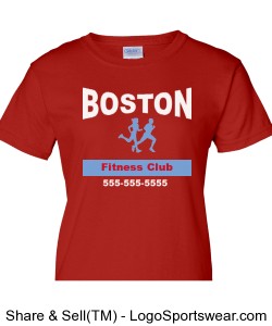 Custom Fitness Club Ladies T-shirt Design Zoom