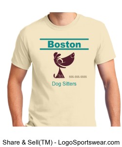 Fully Customizable Dog Sitting Business T-shirt Design Zoom