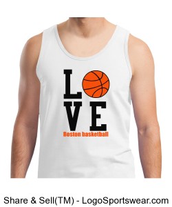 Customizable Love Basketball 100% Heavyweight Ultra Cotton Tank Top Design Zoom